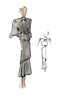 Late 1930s Fashion Print by Dora Sprinzel