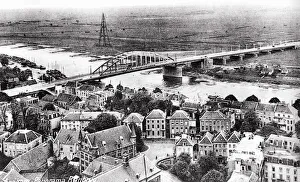 The original road bridge over the River Rhine, Arnhem The original road bridge over the River Rhine, Arnhem