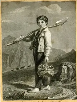 Rural Landscape Paintings Prints: The Orphan Boy