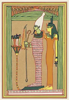 Ancient Egyptian Mythology Prints: Osiris & Isis