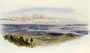 Oslo Print: Distant View from Holmenkollen Hill