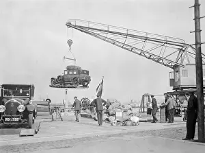 Ostend-Dover Ferry Print: Early 1930s Unloading Scene