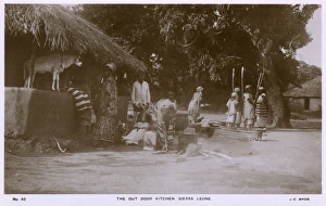 Outdoor kitchen, Sierra Leone, West Africa Outdoor kitchen, Sierra Leone, West Africa
