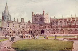 Prints of Oxford: Christ Church College Tom Quadrangle Historic Landmark Prints: Christ Church College Tom Quadrangle Print