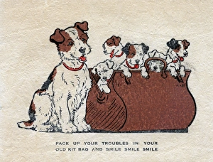 Pack Up Your Troubles - Dog and Puppies Pack Up Your Troubles - Dog and Puppies