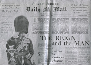 Front page, Daily Mail, Silver Jubilee Front page, Daily Mail, Silver Jubilee