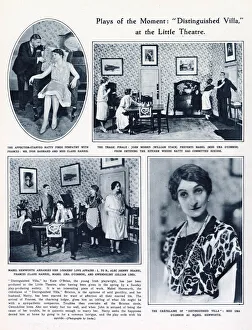 Page from The Sketch featuring photographs of scenes from the play, Distinguished Villa Page from The Sketch featuring photographs of scenes from the play, Distinguished Villa