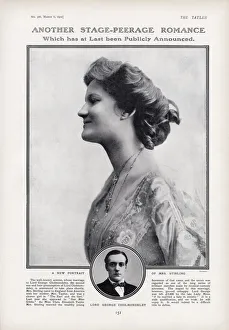 Page from The Tatler reporting on the marriage of Mrs Stirling Page from The Tatler reporting on the marriage of Mrs Stirling