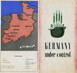 Two pages of a postwar leaflet about Germany Two pages of a postwar leaflet about Germany