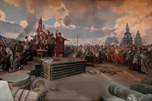 Painting in Cossack Museum, Zaporozhye, Ukraine Painting in Cossack Museum, Zaporozhye, Ukraine