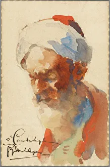 Painting of a Turkish man - Constantinople Painting of a Turkish man - Constantinople