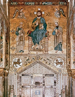 Palace of the Normans. Byzantine mosaics at the Palatine Cha Palace of the Normans. Byzantine mosaics at the Palatine Cha