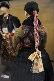 Paloc young girl in festive winter church clothes. 1870. Hun Paloc young girl in festive winter church clothes. 1870. Hun