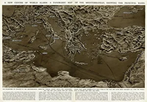 Panoramic map of Mediterranean by G. H. Davis Panoramic map of Mediterranean by G. H. Davis