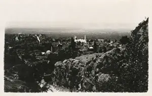 Prints of Panoramic View of Bursa, Turkey. Fourth largest city and the first Ottoman Capital. Contains the Mausoleum of Osman Bey, founder of the Ottoman Empire as well as two world famous Sufi Saints Bursa Prints: Panoramic View of Bursa, Turkey Print - 1932