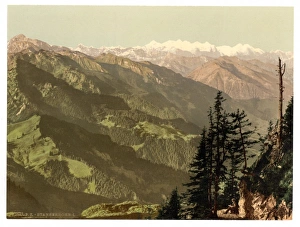 Panoramic view towards Oberland, Stanserhorn Switzerland Panoramic view towards Oberland, Stanserhorn Switzerland