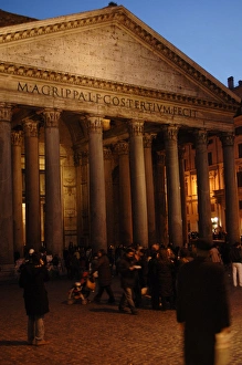 Pantheon of Agrippa. Exterior at night. Rome Pantheon of Agrippa. Exterior at night. Rome