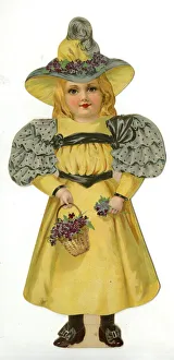 Paper Doll in yellow and grey costume Paper Doll in yellow and grey costume