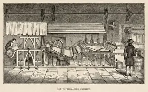 Paper Manufacturing Process Prints: Paper-Making Machine