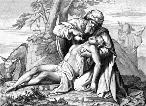 The Good Samaritan Print: Healing the Roadside Victim