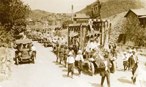 Parade with floats in Lowell, Arizona, USA Parade with floats in Lowell, Arizona, USA