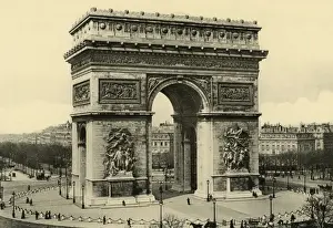 Paris Arc De Triomphe circa 1904 Print