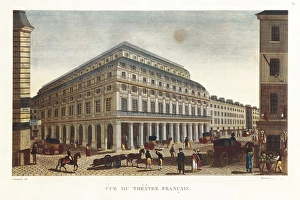 Paris. Com餩e-Fran硩se (early 19th c). Etching Paris. Com餩e-Fran硩se (early 19th c). Etching