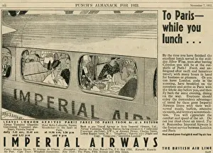 Imperial Airways Aircraft Prints: To Paris while you Lunch