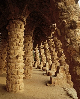 Park Guell. Carobs Viaduct. Barcelona. Spain Park Guell. Carobs Viaduct. Barcelona. Spain