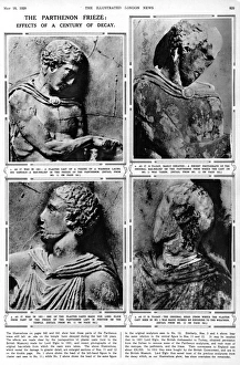 Parthenon frieze, effects of a century of decay Parthenon frieze, effects of a century of decay