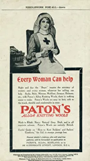 Patons knitting wools advertisement, WW1 comforts Patons knitting wools advertisement, WW1 comforts