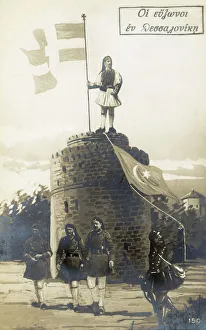 Patriotic Greek Card from the First World War - Thessaloniki Patriotic Greek Card from the First World War - Thessaloniki