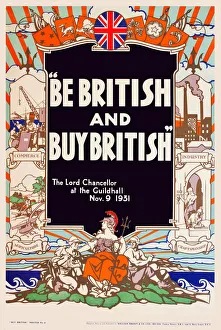 Patriotic poster, Be British and Buy British Patriotic poster, Be British and Buy British