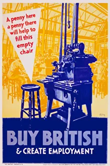 Patriotic poster, Buy British and create employment Patriotic poster, Buy British and create employment