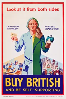 Patriotic poster, Buy British - Look at it from Both Sides Patriotic poster, Buy British - Look at it from Both Sides