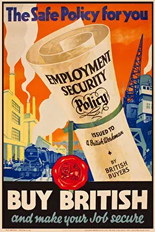 Patriotic poster, Buy British and make your job secure Patriotic poster, Buy British and make your job secure