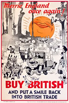 Patriotic poster, Buy British, Merrie England once again! Patriotic poster, Buy British, Merrie England once again!