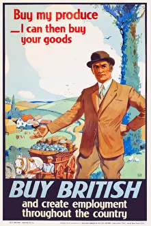 Patriotic poster, Buy my produce, Buy British Patriotic poster, Buy my produce, Buy British