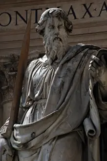 Prints of Paul the Apostle (5-67 A.C). Statue. Saint Peters Square. Vatican City Vatican City Prints: Paul the Apostle Statue Print, Vatican City