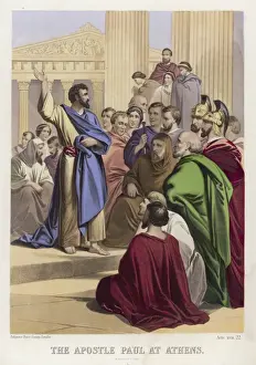 Prints of Paul preaches to the Athenians on the Acropolis Acropolis Prints: Paul Preaching Print on the Acropolis