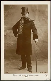 Poet Prints: Paul Verlaine Print, a photograph of the poet in formal attire