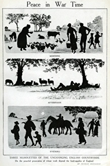 Peace in wartime, rural silhouettes, WW1 Peace in wartime, rural silhouettes, WW1
