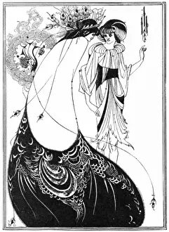Aubrey Beardsley's 1894 Print of The Peacock Skirt