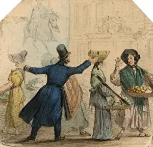 British Law Enforcement History Prints: Peeler Move Traders On