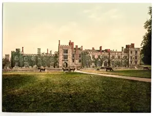 Prints of Penshurst Castle, Tunbridge Wells, England. Date between ca. 1890 and ca. 1900 Well Prints: Vintage Print of Penshurst Castle, England (ca. 1890-1900)