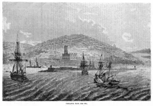 Penzance, Cornwall: Steamer Approaching the Harbour Print