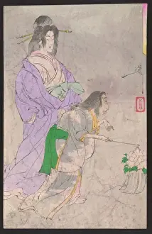 Woodblock Art Japan Prints: Peony lantern