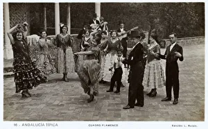 People dancing flamenco in the street, Seville, Spain People dancing flamenco in the street, Seville, Spain