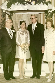 Four people at a Jewish wedding, USA Four people at a Jewish wedding, USA