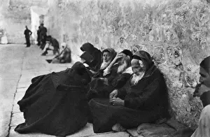 People at the Wailing Wall, Jerusalem Print 1920s